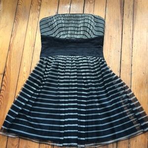 Max & Cleo Strapless Ombré Striped Dress